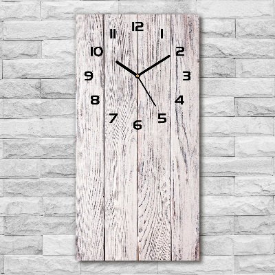 Vertical rectangular wall clock Wooden wall