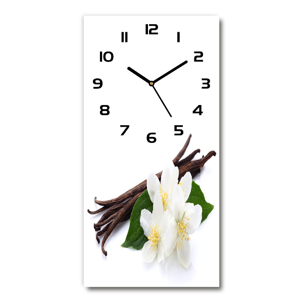 Vertical wall clock Jasmine and vanilla