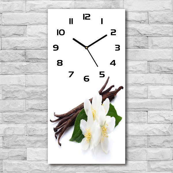 Vertical wall clock Jasmine and vanilla