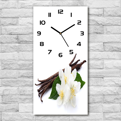 Vertical wall clock Jasmine and vanilla