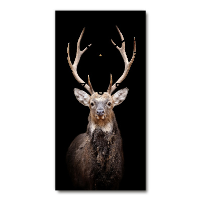 Vertical rectangular wall clock Deer