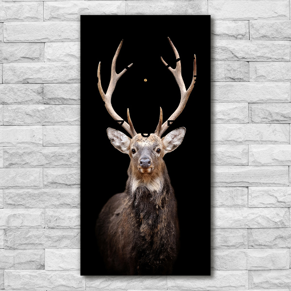 Vertical rectangular wall clock Deer