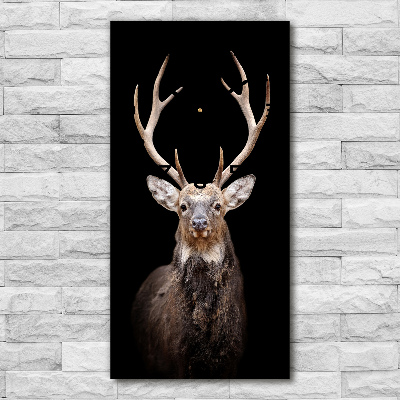 Vertical rectangular wall clock Deer