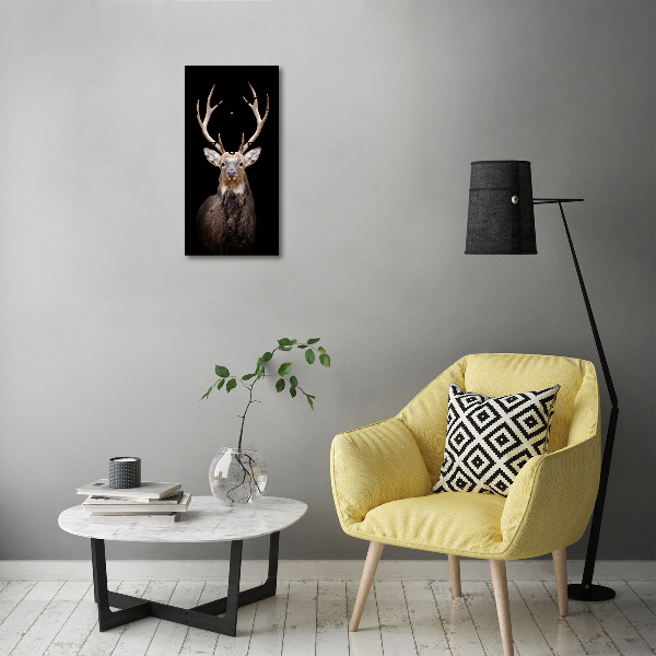 Vertical rectangular wall clock Deer