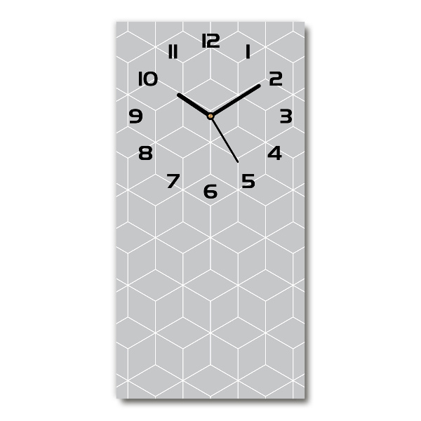 Vertical rectangular wall clock Geometric background