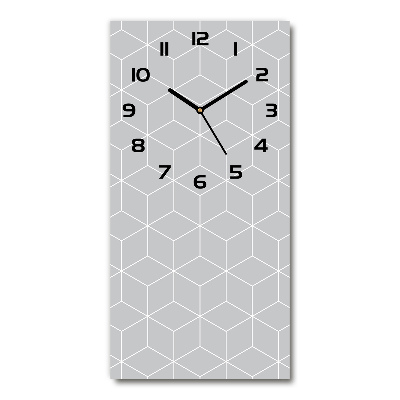 Vertical rectangular wall clock Geometric background