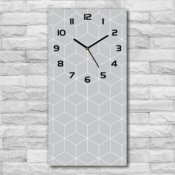 Vertical rectangular wall clock Geometric background