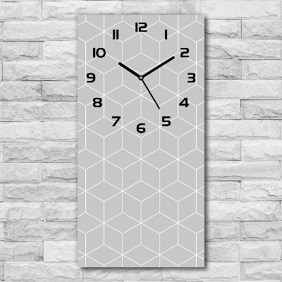 Vertical rectangular wall clock Geometric background