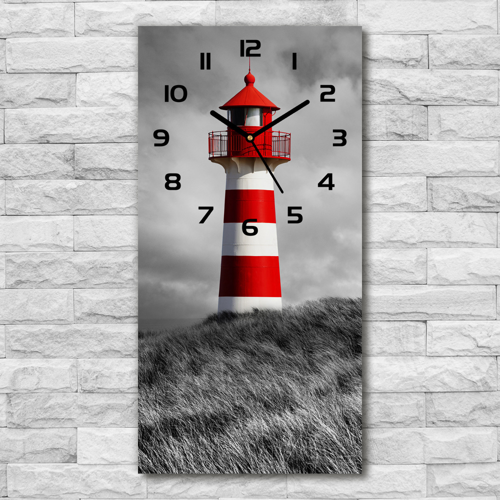 Vertical rectangular wall clock Lighthouse