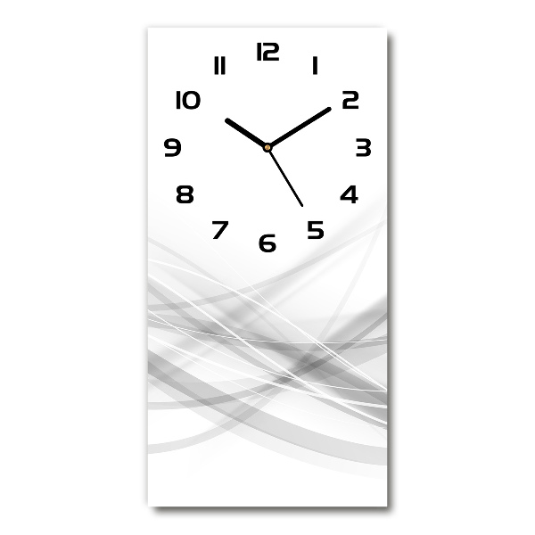 Vertical rectangular wall clock Wave abstraction