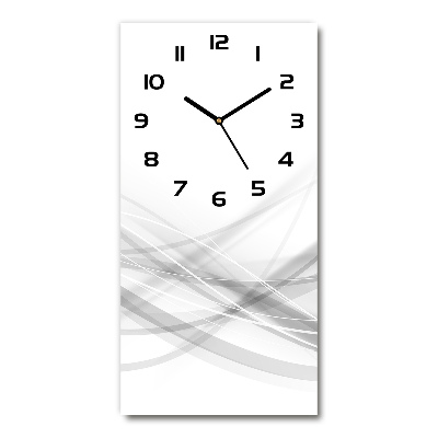 Vertical rectangular wall clock Wave abstraction