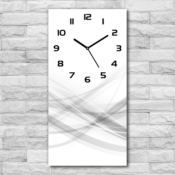 Vertical rectangular wall clock Wave abstraction