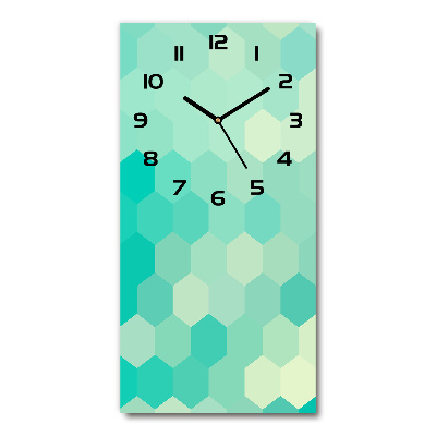 Vertical wall clock Geometric background