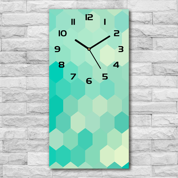 Vertical wall clock Geometric background