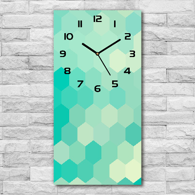 Vertical wall clock Geometric background