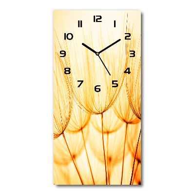 Vertical rectangular wall clock Dandelion seeds