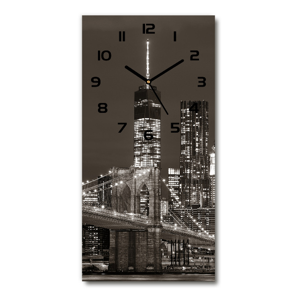 Vertical wall clock Manhattan New York