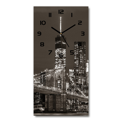 Vertical wall clock Manhattan New York