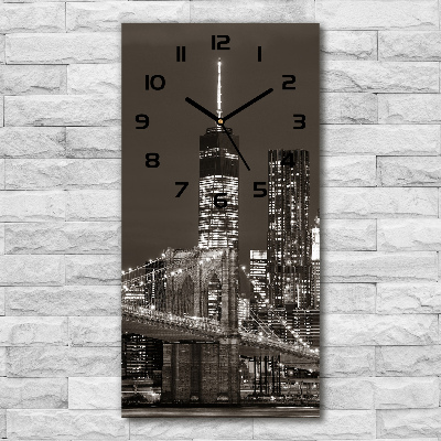 Vertical wall clock Manhattan New York