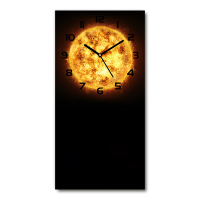 Vertical rectangular wall clock Sun