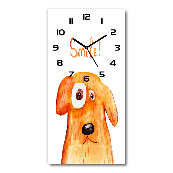 Vertical wall clock Dog