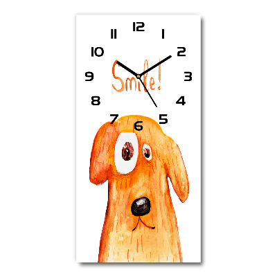 Vertical wall clock Dog