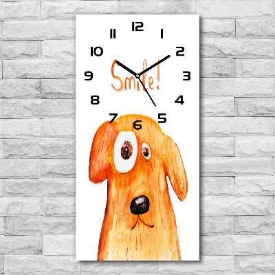 Vertical wall clock Dog