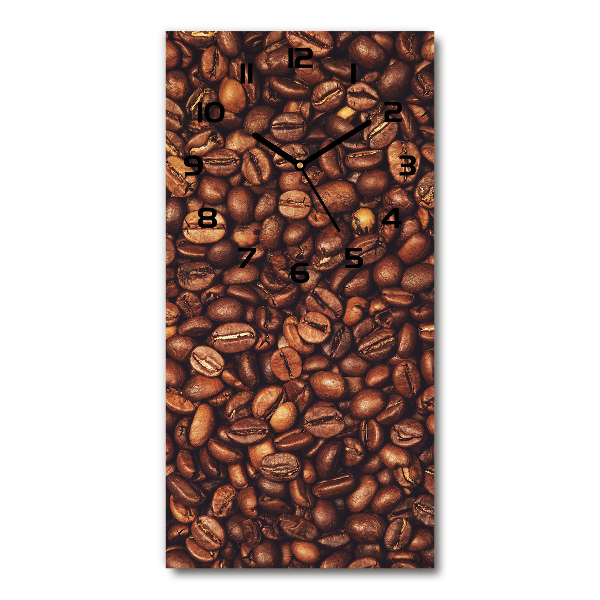 Modern vertical wall clock Coffee beans