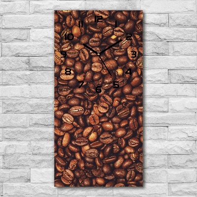 Modern vertical wall clock Coffee beans