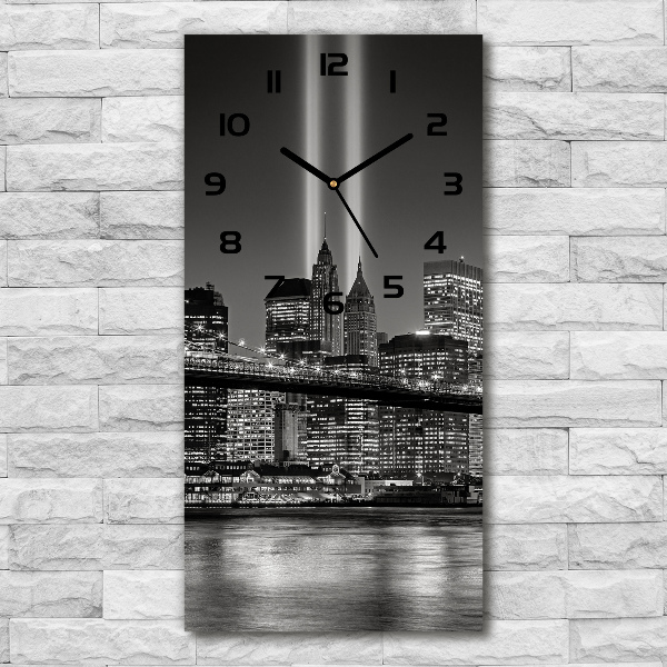 Modern vertical wall clock Manhattan New York