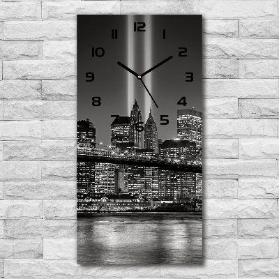 Modern vertical wall clock Manhattan New York