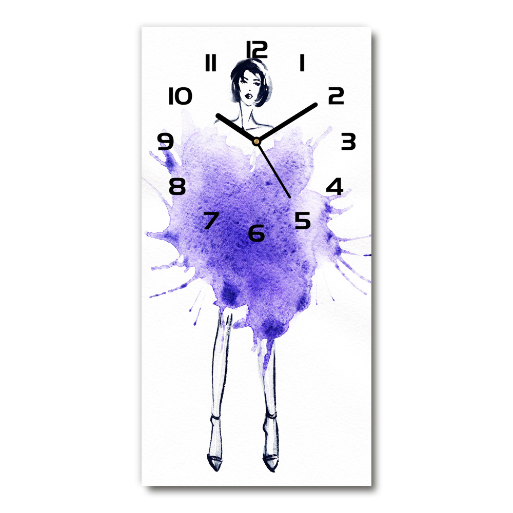 Modern vertical wall clock Fashion illustration