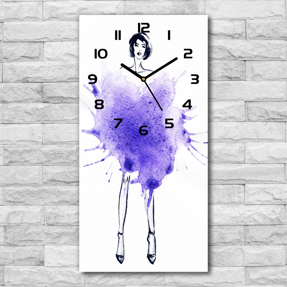 Modern vertical wall clock Fashion illustration