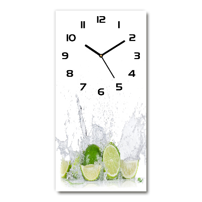 Vertical rectangular wall clock Lime