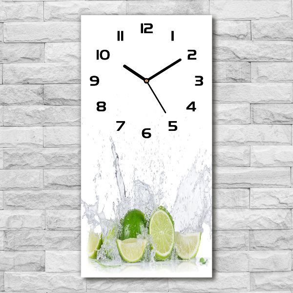 Vertical rectangular wall clock Lime