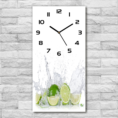 Vertical rectangular wall clock Lime