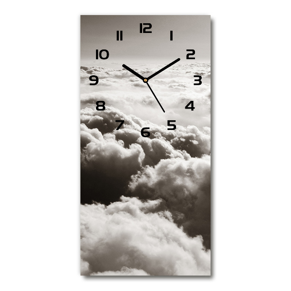 Vertical rectangular wall clock Flight over the clouds