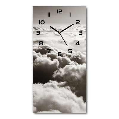 Vertical rectangular wall clock Flight over the clouds