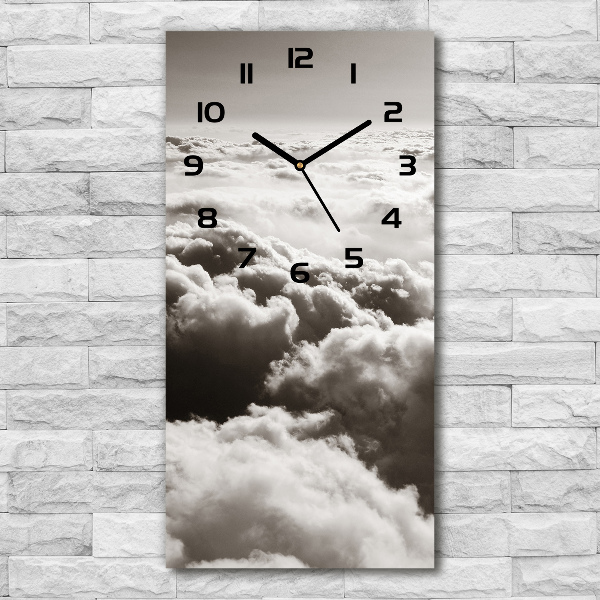 Vertical rectangular wall clock Flight over the clouds