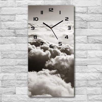 Vertical rectangular wall clock Flight over the clouds