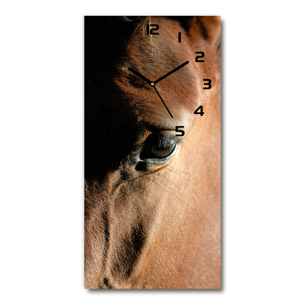 Vertical wall clock Horse