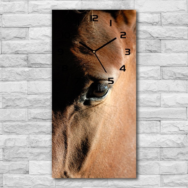 Vertical wall clock Horse