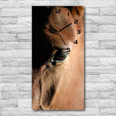 Vertical wall clock Horse