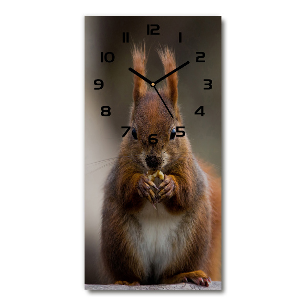 Vertical wall clock Squirrel