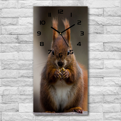 Vertical wall clock Squirrel