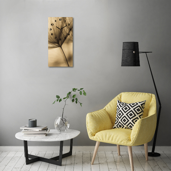 Vertical wall clock Dandelion seed