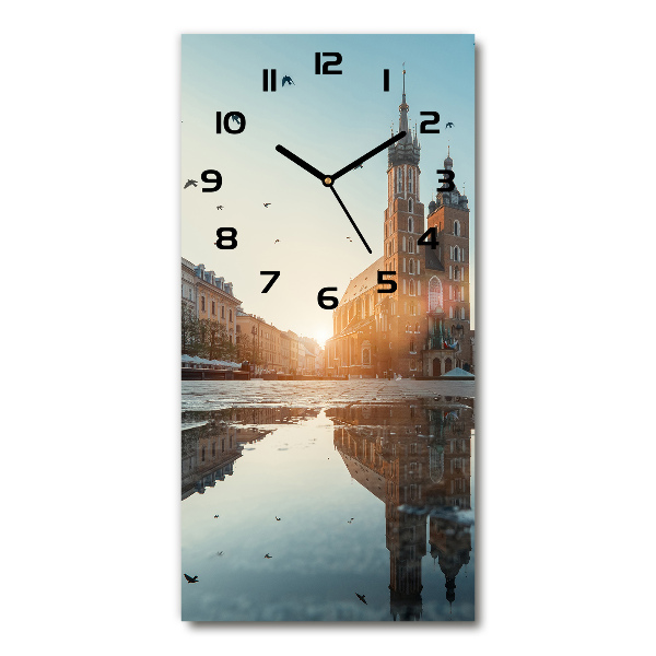 Vertical wall clock Cracow Poland