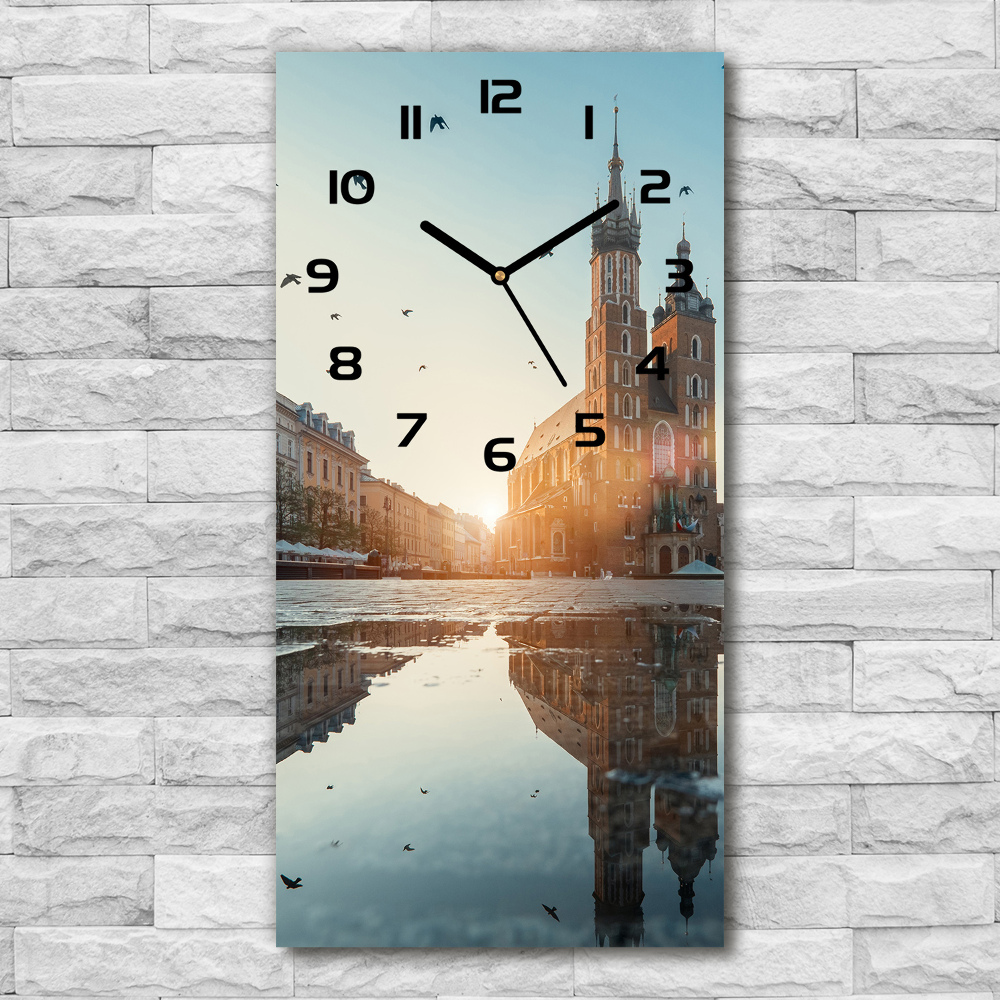 Vertical wall clock Cracow Poland