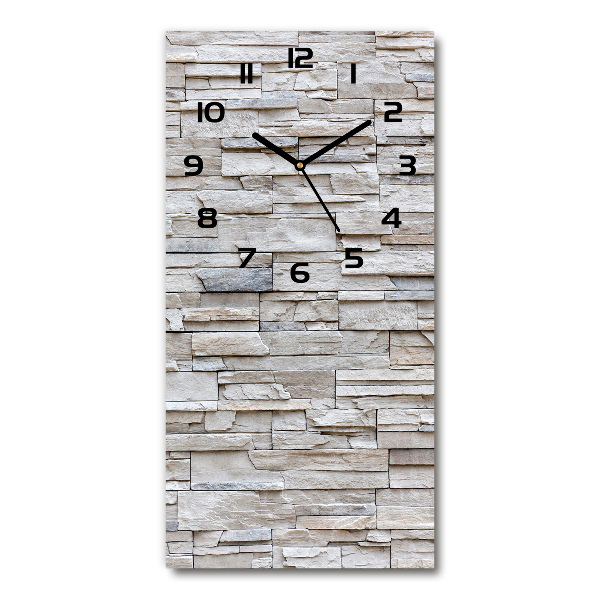 Modern vertical wall clock Stone wall