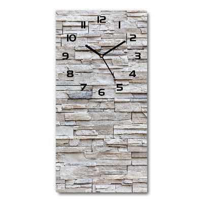 Modern vertical wall clock Stone wall